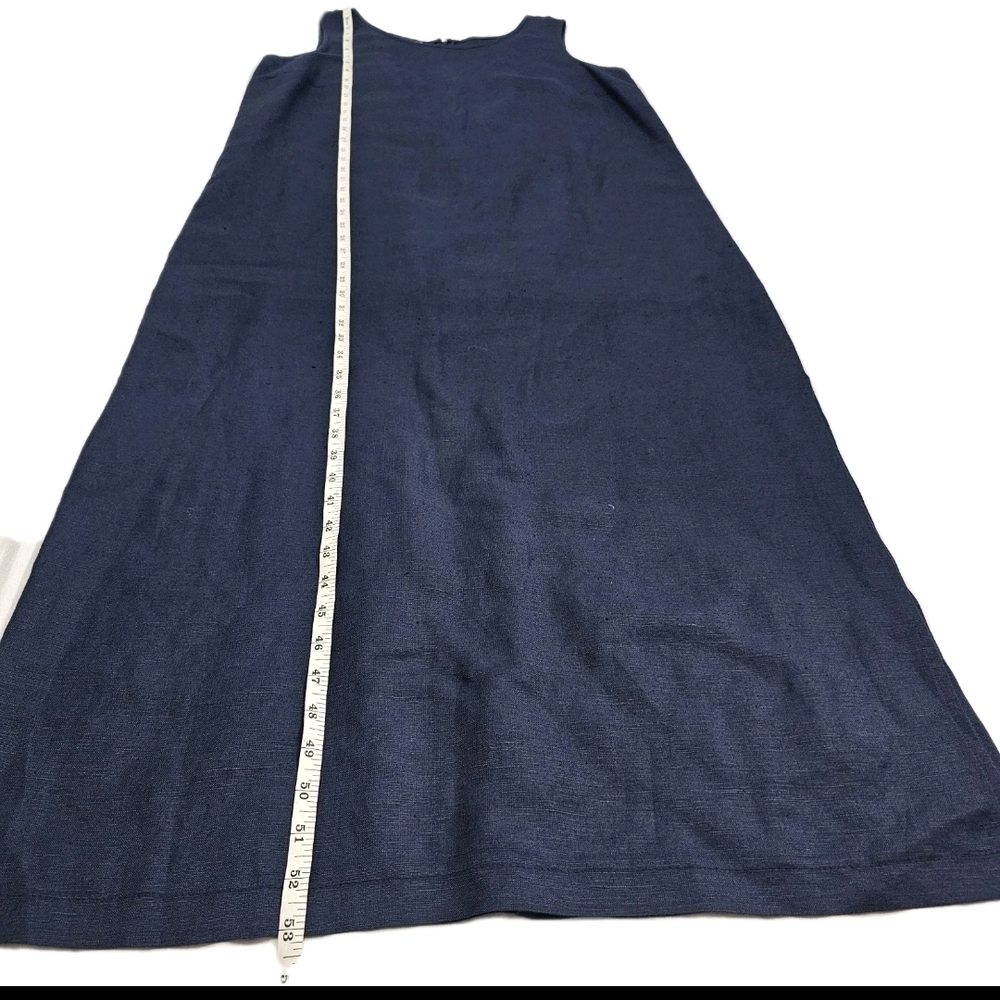 Maggy London Linen Rayon Blue 2 pc Jacket Career Work Maxi Versatile Dress  14 - Picture 8 of 16